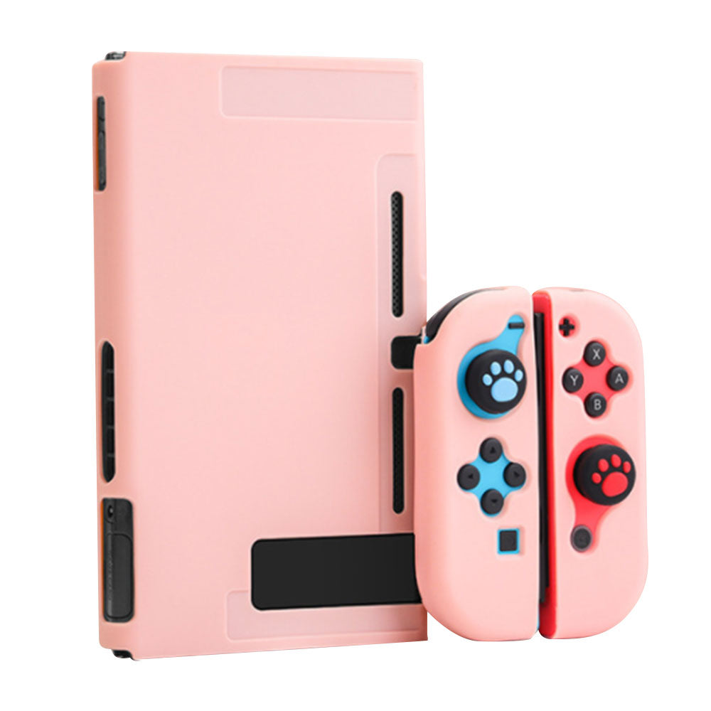 Scratch Resistant Dockable Case Set for Nintendo Switch Console Soft Silicone Joystick Protective Cover Scratch Resistant Dockable Case Set for Nintendo Switch Console Soft Silicone Joystick Protective Cover